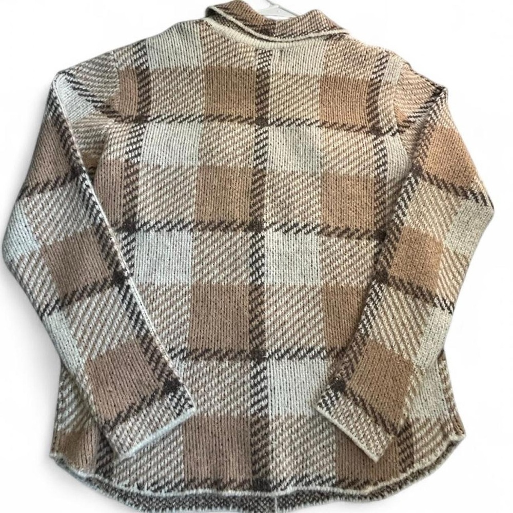 Pink Rose Knit Cardigan in Brown and Cream​​​ - Picture 4 of 4